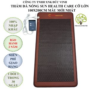 Thảm đá nóng Hàn Quốc Sun Health Care kích thước 100x200 đá lục giác