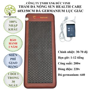 Thảm đá nóng Hàn Quốc Sun Health Care kích thước 60x150 đá lục giác