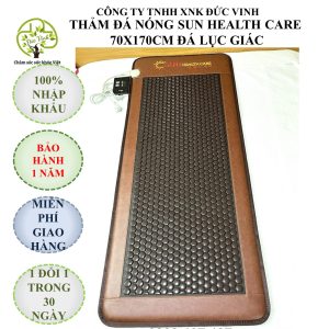 Thảm đá nóng Hàn Quốc Sun Health Care kích thước 70x170 đá lục giác