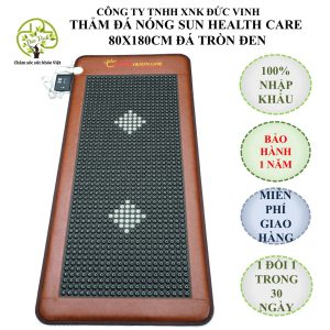 Thảm đá nóng Hàn Quốc Sun Health Care kích thước 80x180 đá tròn