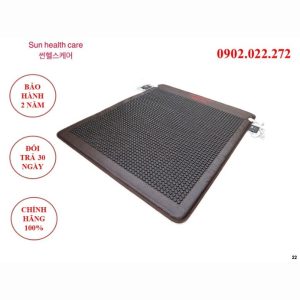 Thảm đá nóng Hàn Quốc Sun Health Care kích thước 160x190 đá tròn đen