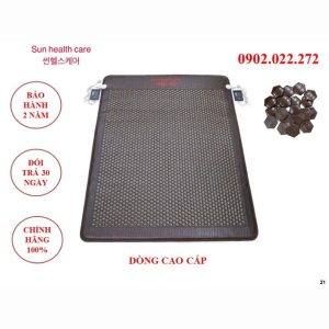Thảm đá nóng Hàn Quốc Sun Health Care kích thước 160x190 đá lục giác