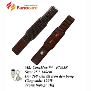 Đai đá nhiệt nóng Fanocare đá tròn đen