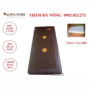 Thảm đá nóng Hàn Quốc Alpha Stone kích thước 90x190 đá lục giác